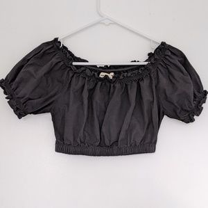Tatyana Peasant Crop Top